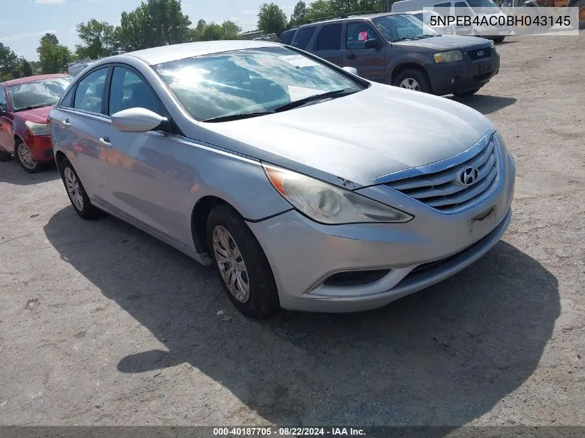 2011 Hyundai Sonata Gls VIN: 5NPEB4AC0BH043145 Lot: 40187705