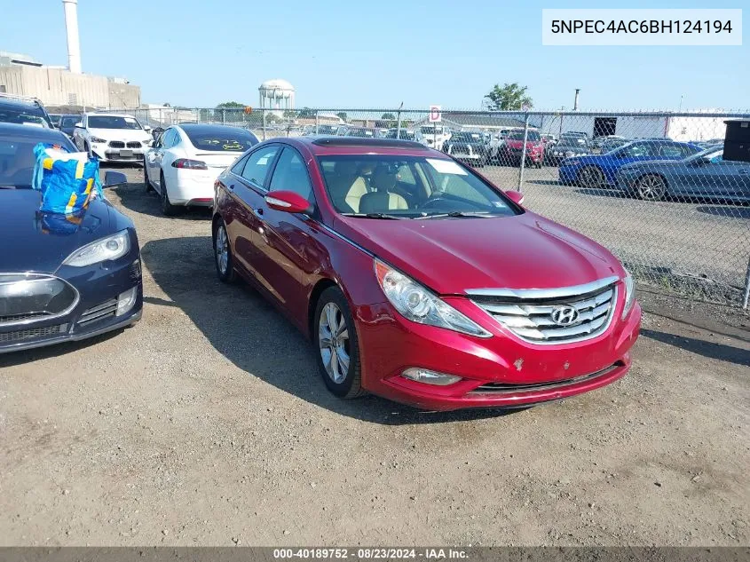 5NPEC4AC6BH124194 2011 Hyundai Sonata Limited