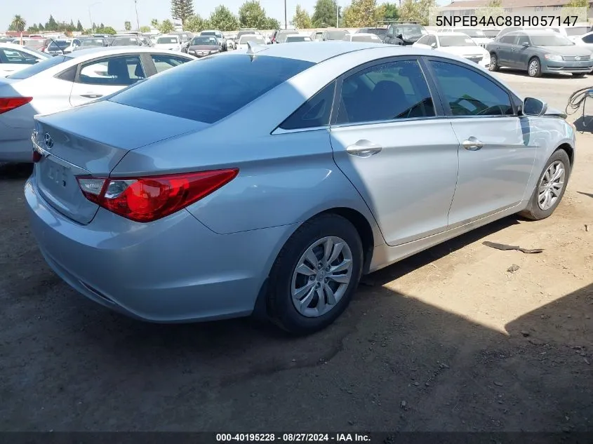 2011 Hyundai Sonata Gls VIN: 5NPEB4AC8BH057147 Lot: 40195228