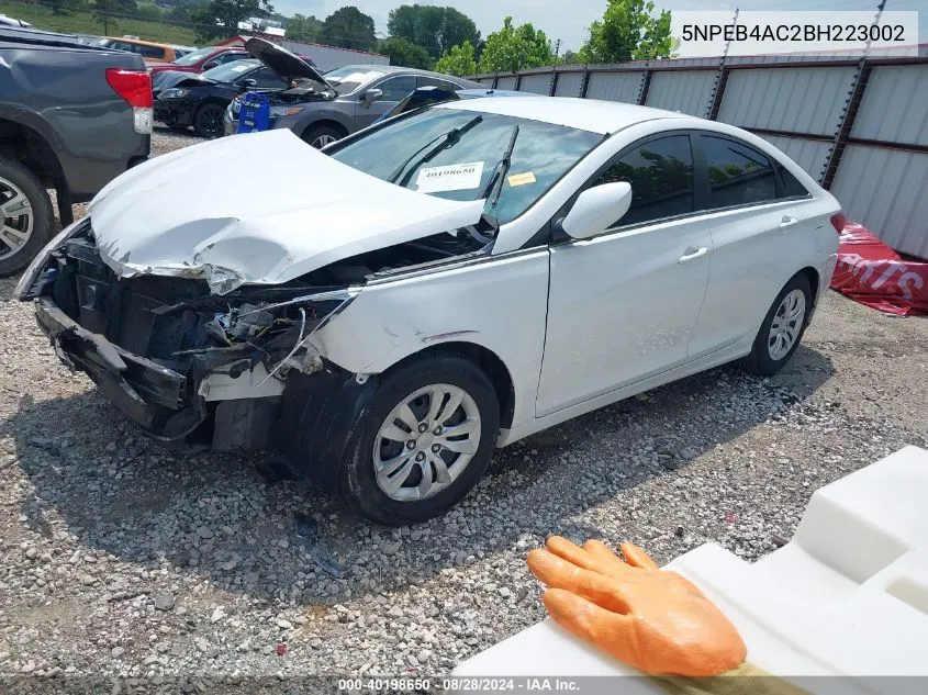 2011 Hyundai Sonata Gls VIN: 5NPEB4AC2BH223002 Lot: 40198650