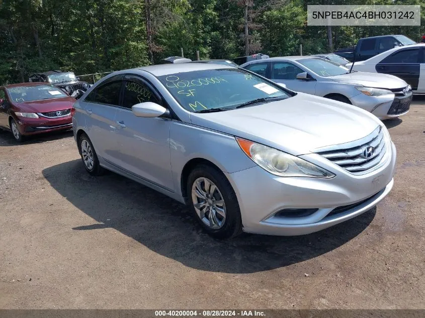 2011 Hyundai Sonata Gls VIN: 5NPEB4AC4BH031242 Lot: 40200004