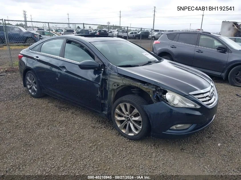 2011 Hyundai Sonata Se 2.0T VIN: 5NPEC4AB1BH192541 Lot: 40210945