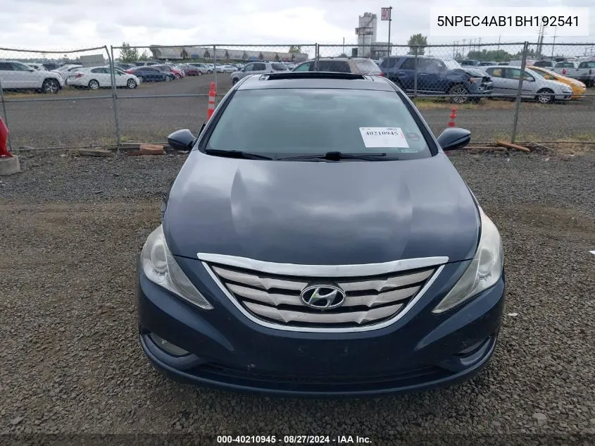 2011 Hyundai Sonata Se 2.0T VIN: 5NPEC4AB1BH192541 Lot: 40210945