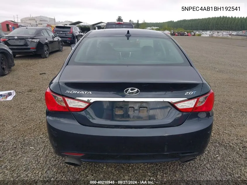 5NPEC4AB1BH192541 2011 Hyundai Sonata Se 2.0T