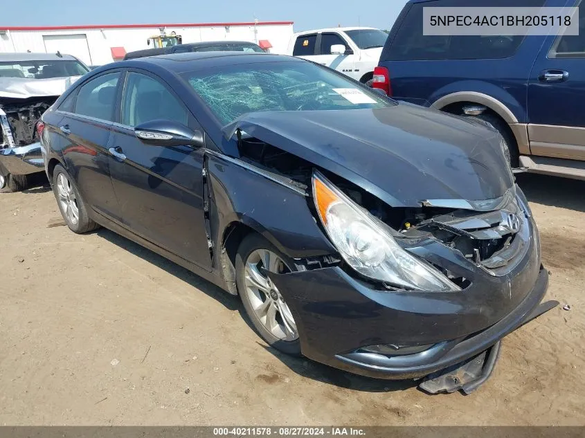 2011 Hyundai Sonata Limited VIN: 5NPEC4AC1BH205118 Lot: 40211578