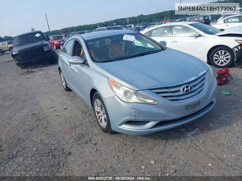 2011 Hyundai Sonata Gls VIN: 5NPEB4AC1BH173063 Lot: 40212730