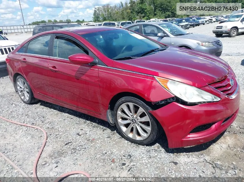 2011 Hyundai Sonata Gls VIN: 5NPEB4AC2BH276430 Lot: 40216157