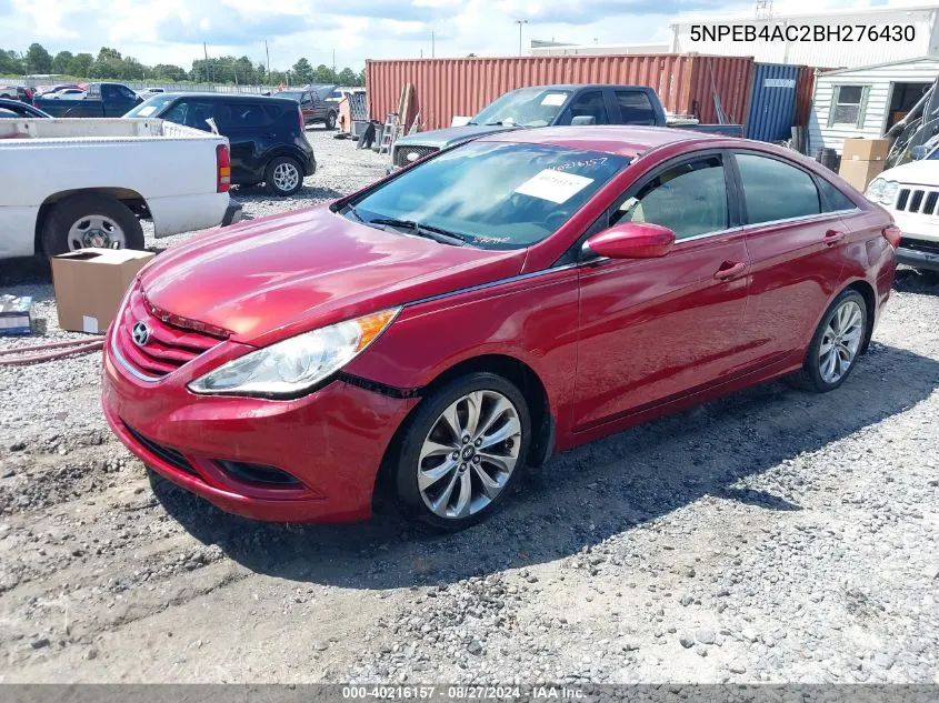 5NPEB4AC2BH276430 2011 Hyundai Sonata Gls