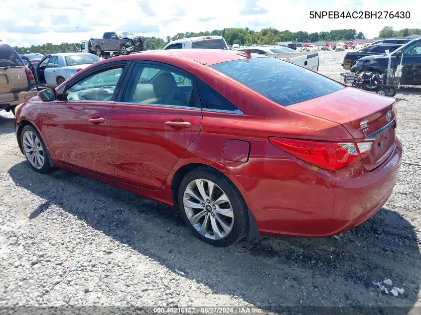 2011 Hyundai Sonata Gls VIN: 5NPEB4AC2BH276430 Lot: 40216157