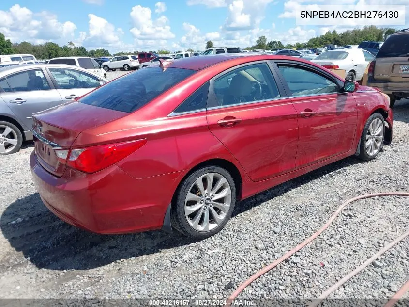 2011 Hyundai Sonata Gls VIN: 5NPEB4AC2BH276430 Lot: 40216157