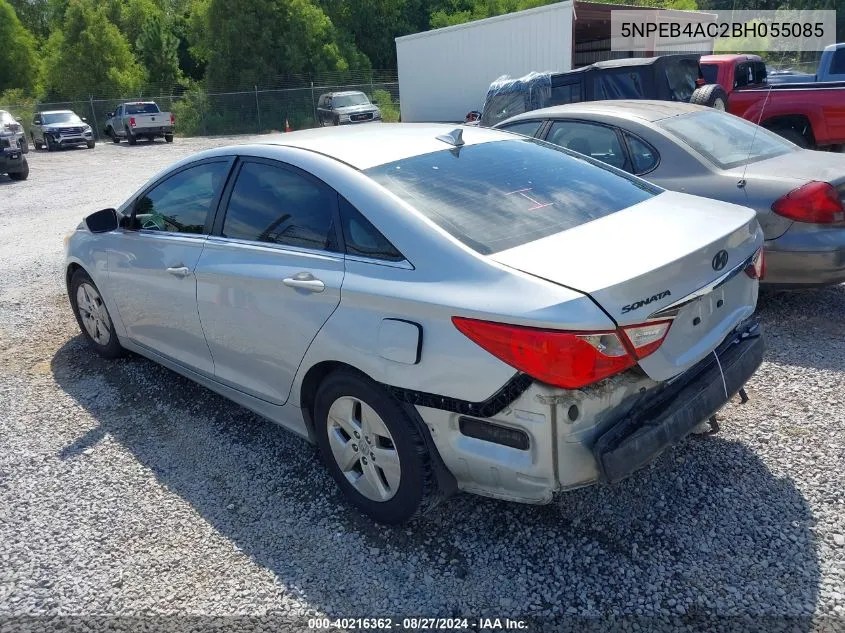 2011 Hyundai Sonata Gls VIN: 5NPEB4AC2BH055085 Lot: 40216362