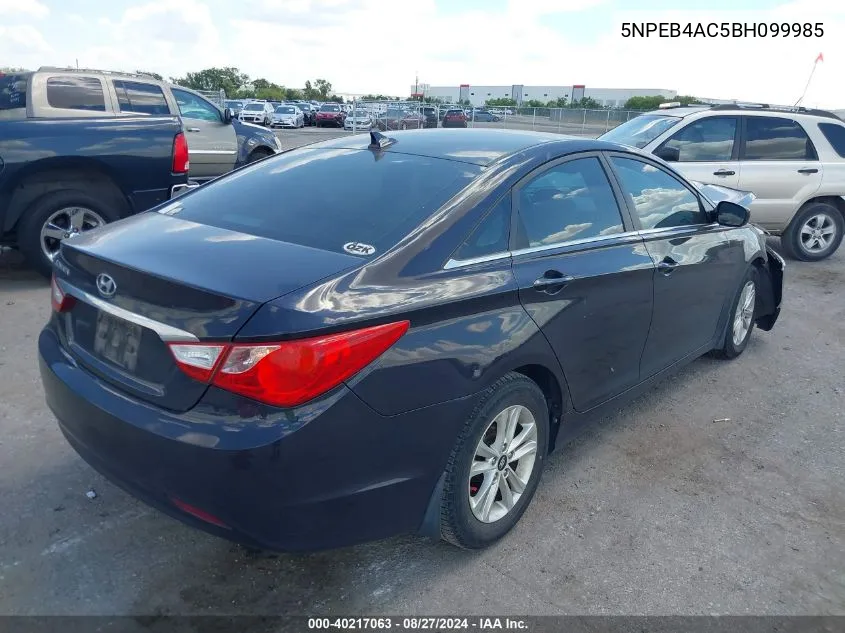 2011 Hyundai Sonata Gls VIN: 5NPEB4AC5BH099985 Lot: 40217063