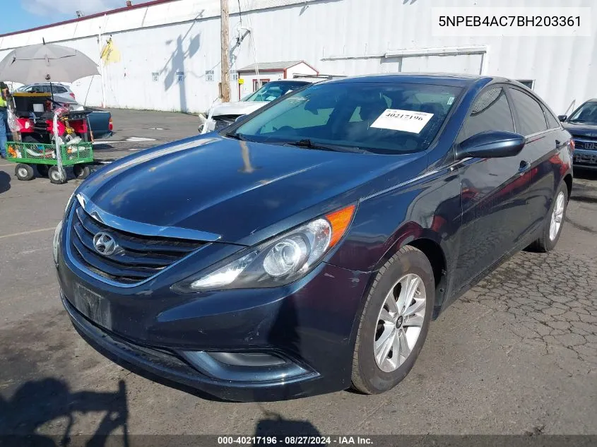 5NPEB4AC7BH203361 2011 Hyundai Sonata Gls