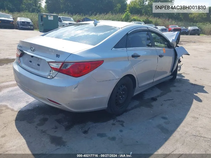 5NPEB4AC3BH001830 2011 Hyundai Sonata Gls