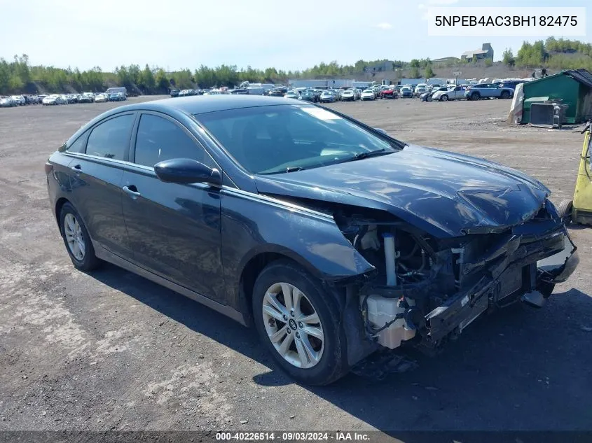 2011 Hyundai Sonata Gls VIN: 5NPEB4AC3BH182475 Lot: 40226514