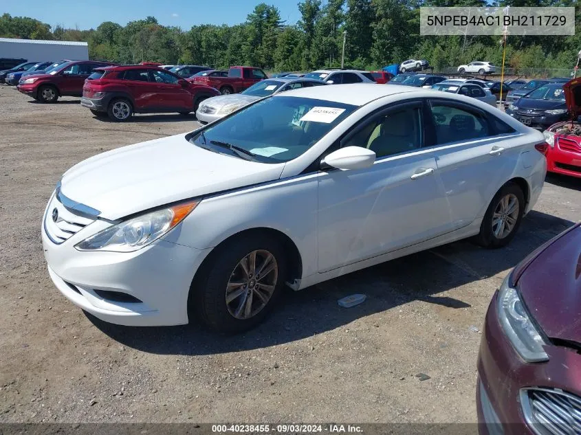 2011 Hyundai Sonata Gls VIN: 5NPEB4AC1BH211729 Lot: 40238455