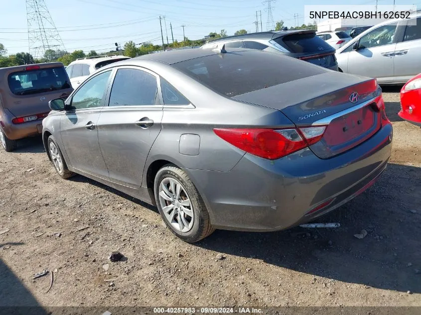 2011 Hyundai Sonata Gls VIN: 5NPEB4AC9BH162652 Lot: 40257983