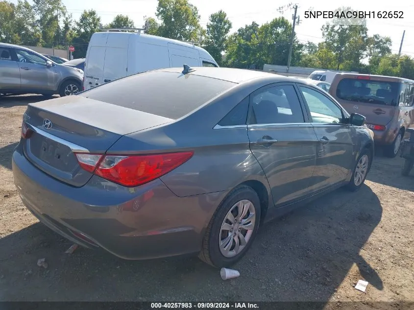 2011 Hyundai Sonata Gls VIN: 5NPEB4AC9BH162652 Lot: 40257983