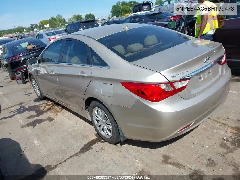 5NPEB4AC6BH179473 2011 Hyundai Sonata Gls