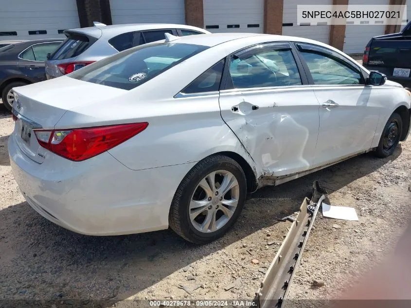 2011 Hyundai Sonata Limited VIN: 5NPEC4AC5BH027021 Lot: 40279678