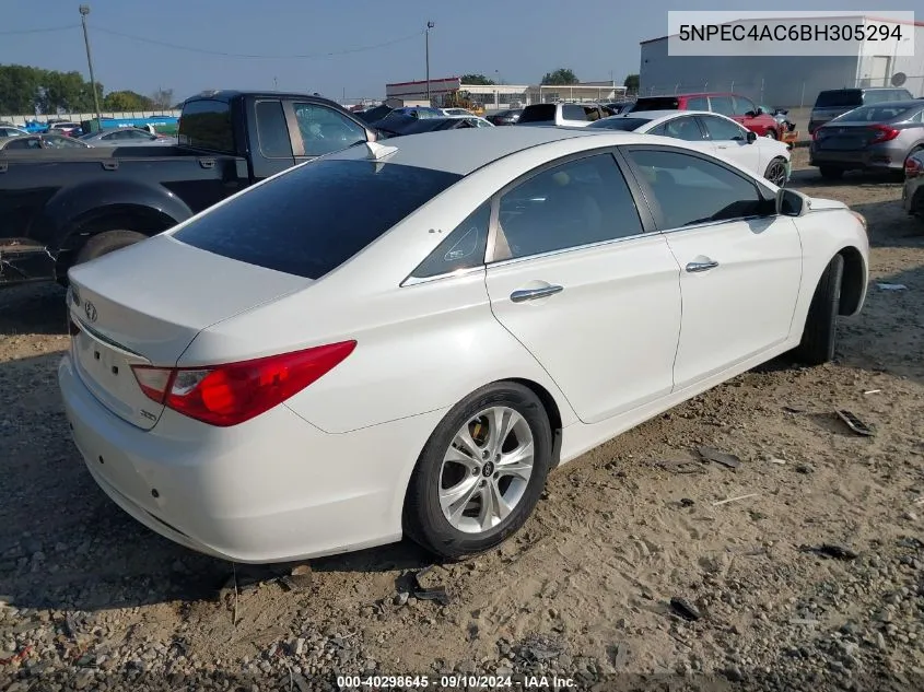 2011 Hyundai Sonata Limited VIN: 5NPEC4AC6BH305294 Lot: 40298645