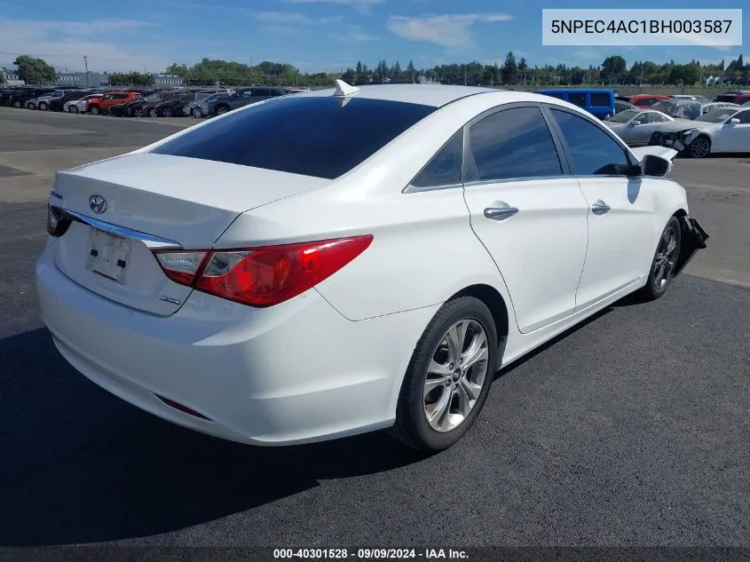 2011 Hyundai Sonata Limited VIN: 5NPEC4AC1BH003587 Lot: 40301528