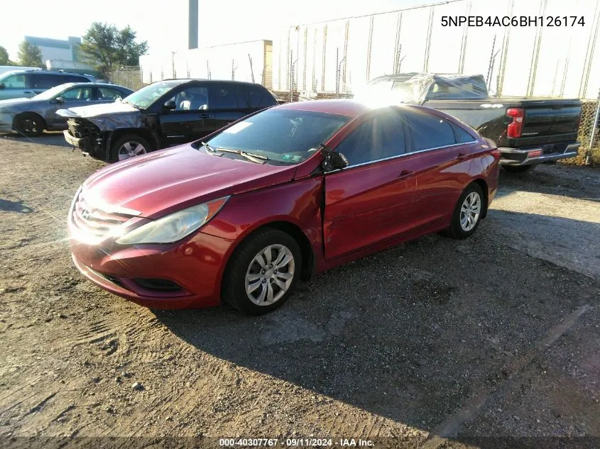 5NPEB4AC6BH126174 2011 Hyundai Sonata Gls