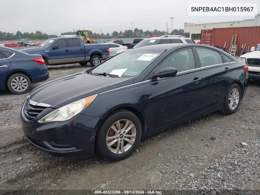 5NPEB4AC1BH015967 2011 Hyundai Sonata Gls