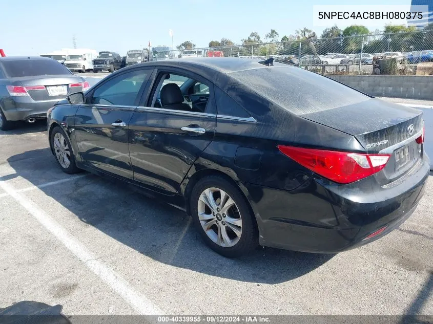 2011 Hyundai Sonata Limited VIN: 5NPEC4AC8BH080375 Lot: 40339955