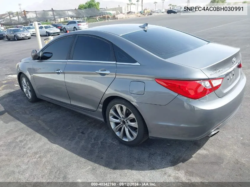 2011 Hyundai Sonata Se VIN: 5NPEC4AC0BH030991 Lot: 40342760