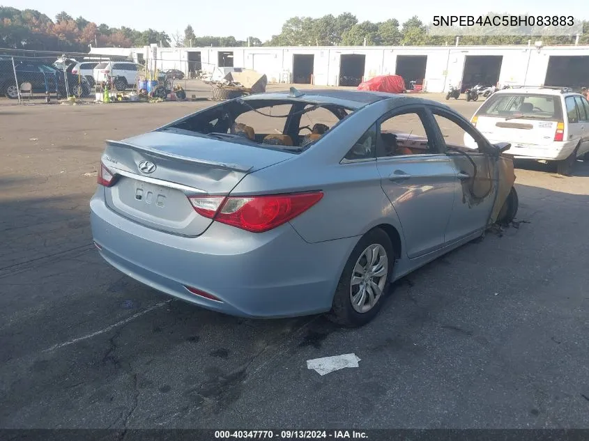 2011 Hyundai Sonata Gls VIN: 5NPEB4AC5BH083883 Lot: 40347770