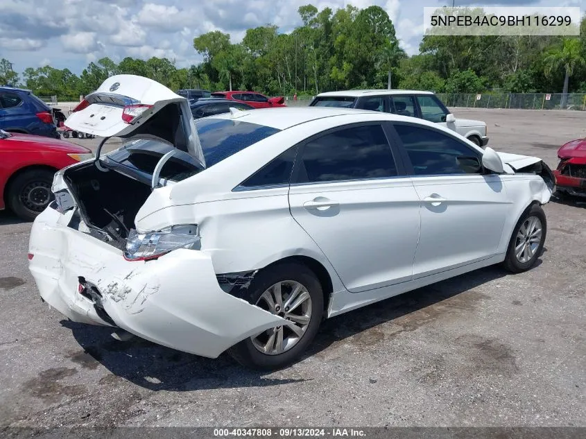 2011 Hyundai Sonata Gls VIN: 5NPEB4AC9BH116299 Lot: 40347808