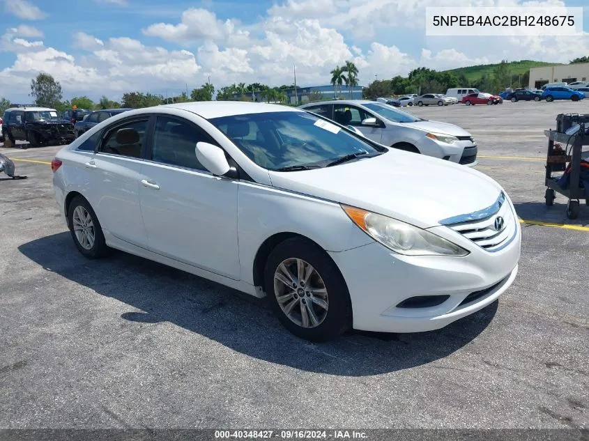 2011 Hyundai Sonata Gls VIN: 5NPEB4AC2BH248675 Lot: 40348427