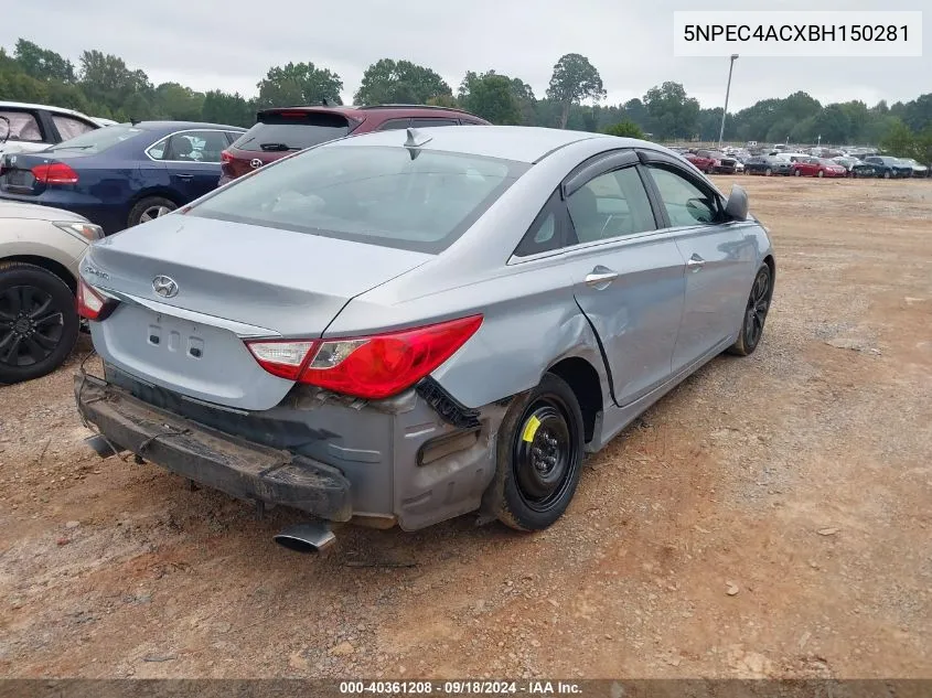 5NPEC4ACXBH150281 2011 Hyundai Sonata Se