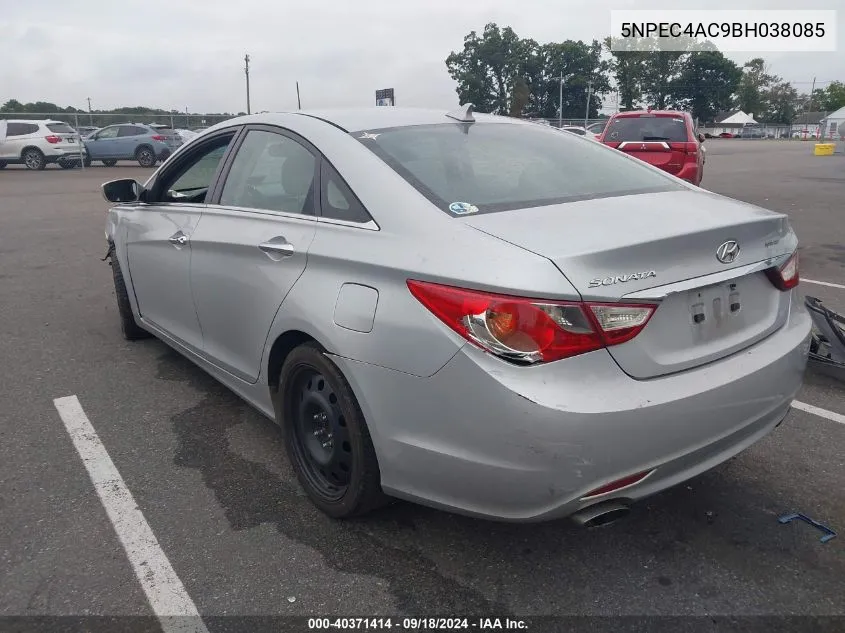 2011 Hyundai Sonata Se/Limited VIN: 5NPEC4AC9BH038085 Lot: 40371414