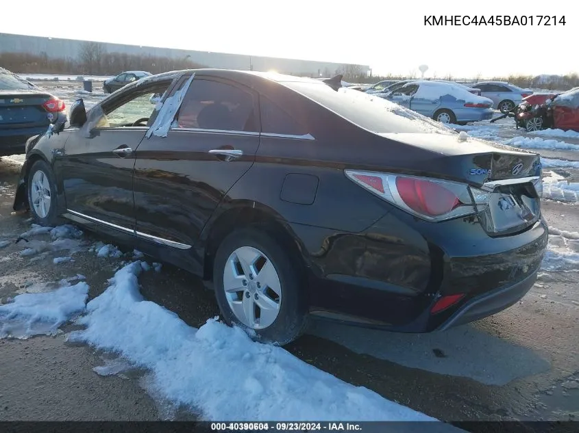 2011 Hyundai Sonata Hybrid VIN: KMHEC4A45BA017214 Lot: 40390604