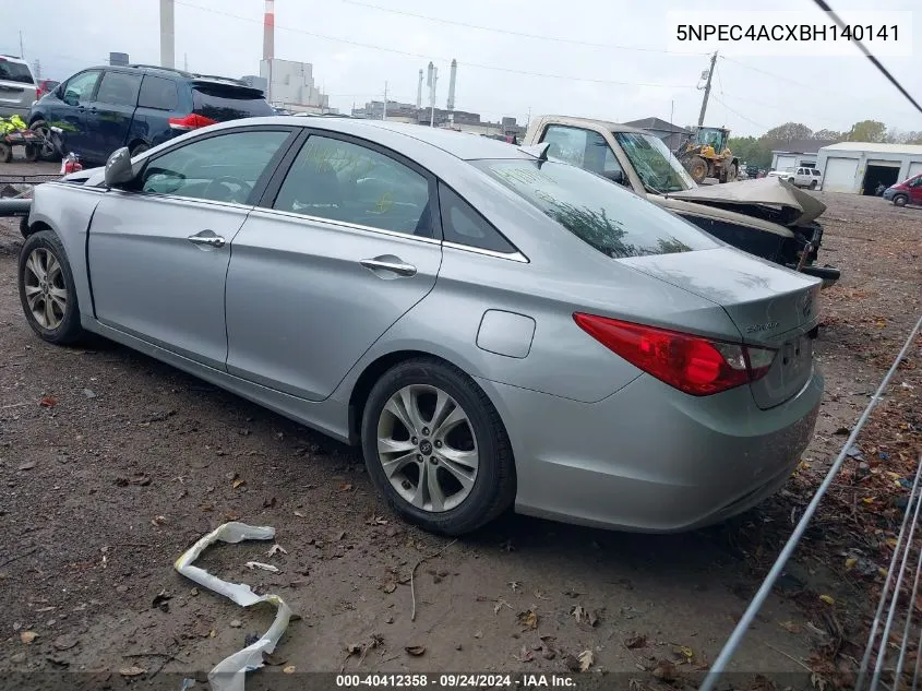 2011 Hyundai Sonata Limited VIN: 5NPEC4ACXBH140141 Lot: 40412358