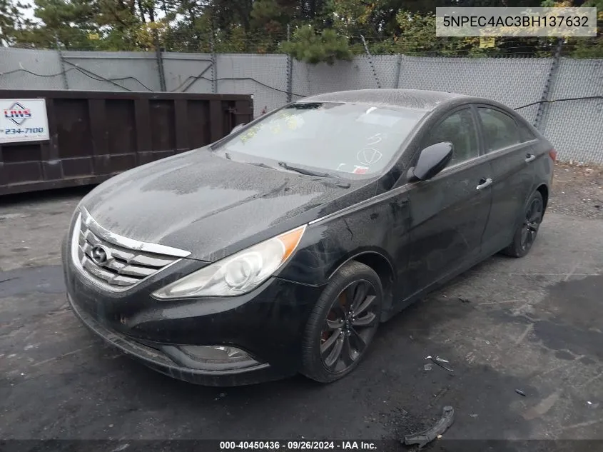 2011 Hyundai Sonata Se VIN: 5NPEC4AC3BH137632 Lot: 40450436