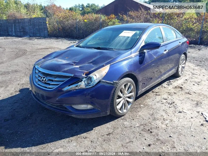 2011 Hyundai Sonata Se VIN: 5NPEC4AC8BH063687 Lot: 40458111