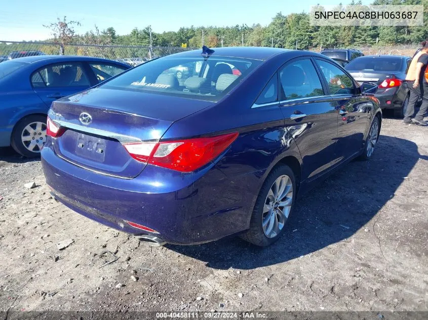 5NPEC4AC8BH063687 2011 Hyundai Sonata Se