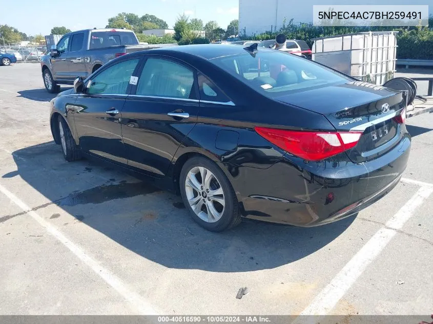 2011 Hyundai Sonata Limited VIN: 5NPEC4AC7BH259491 Lot: 40516590