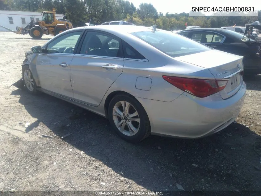 2011 Hyundai Sonata Limited VIN: 5NPEC4AC4BH000831 Lot: 40537256