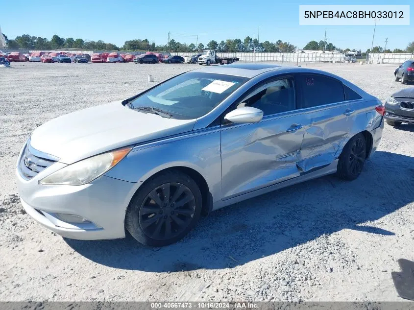 2011 Hyundai Sonata Se VIN: 5NPEB4AC8BH033012 Lot: 40567473