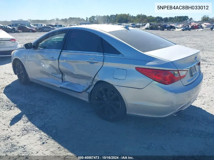 2011 Hyundai Sonata Se VIN: 5NPEB4AC8BH033012 Lot: 40567473