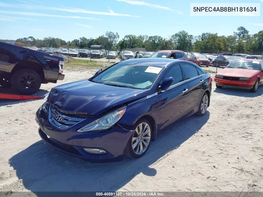 2011 Hyundai Sonata Se 2.0T VIN: 5NPEC4AB8BH181634 Lot: 40591107