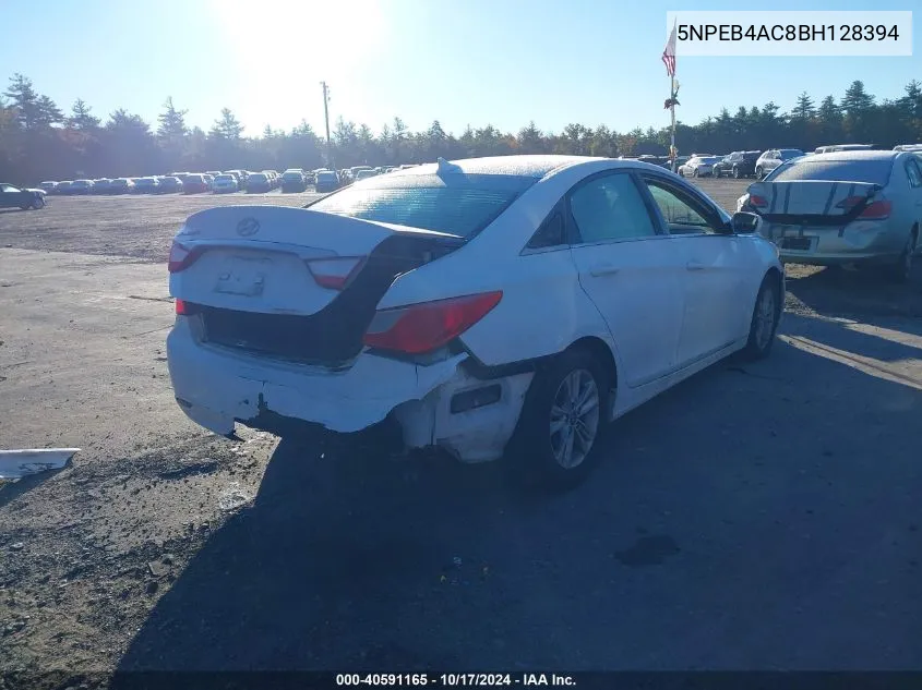 5NPEB4AC8BH128394 2011 Hyundai Sonata Gls