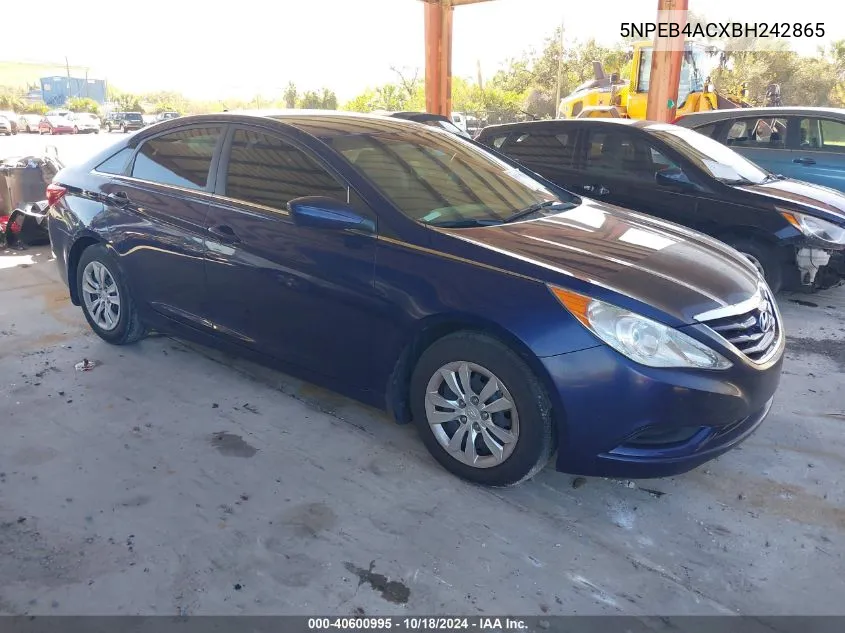 2011 Hyundai Sonata Gls VIN: 5NPEB4ACXBH242865 Lot: 40600995