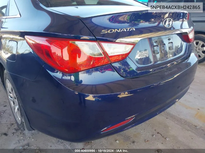 5NPEB4ACXBH242865 2011 Hyundai Sonata Gls