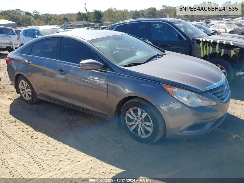 5NPEB4AC6BH241535 2011 Hyundai Sonata Gls