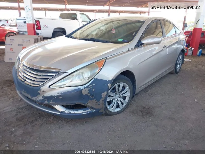 2011 Hyundai Sonata Gls VIN: 5NPEB4AC8BH089032 Lot: 40632515